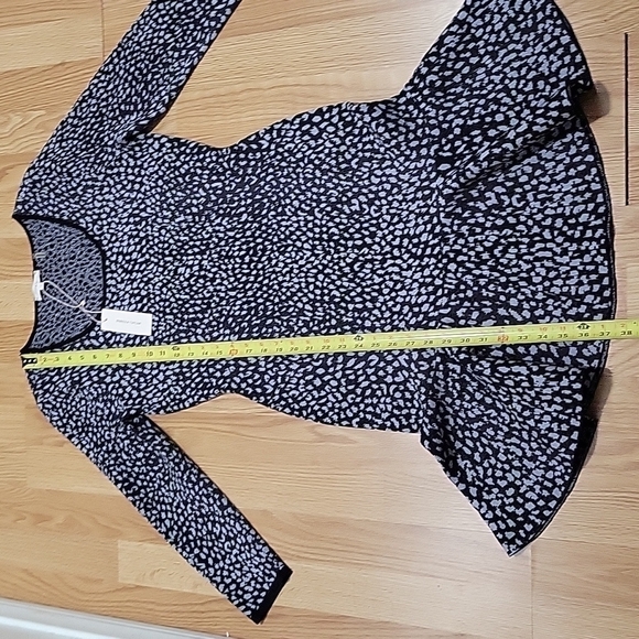 REBECCA TAYLOR Size Medium Black & Lilac Knitted Viscose Blend Dress - Picture 6 of 11